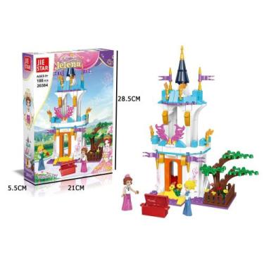 Imagem de Blocos de Montar Castelo das Princesas 188pçs JIESTAR - Booglee