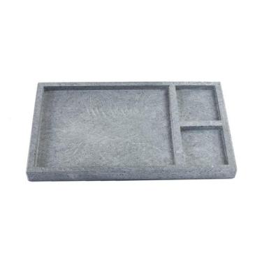 Imagem de Tábua Pedra Sabão Borda Pé Divisórias Para Servir G 30x20cm - Industri