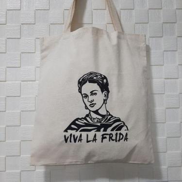 Imagem de Bolsa Ecobag 100% algodão Estampa VIVA LA FRIDA - CARIOCA MAIS