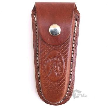 Imagem de Bainha de canivete feita de couro legitimo super resistente para caval