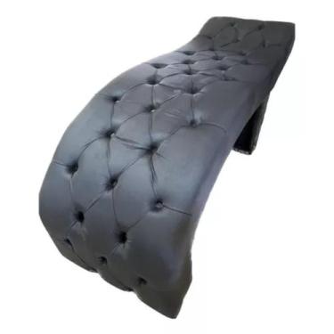 Imagem de Maca para Estética Luxo Veludo Cinza com Capitone Estofados Boutique B