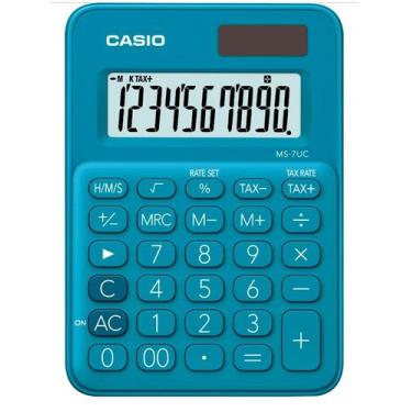 Imagem de Calculadora Casio MS-7UC-LB (10 Digitos) - Azul