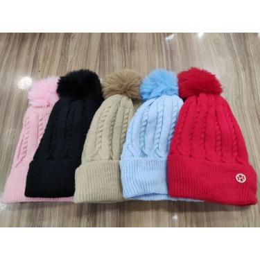 Imagem de Touca de lã feminina com pompom - Top, 1