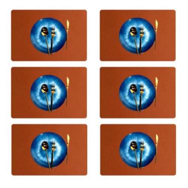 Imagem de 4 Jogo Americano COURO  Impermeável Limpa Facil para MESA - GENERTOY, 