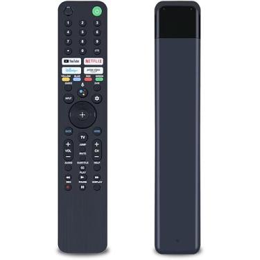 Imagem de Substituição do controle remoto Sony TV, para todos os 2019-2024 controle remoto Sony Bravia TV com comando de voz. Para Sony Smart TV XR/XBR/KD série 4K LED OLED Google/Android TVs RMF-TX520U