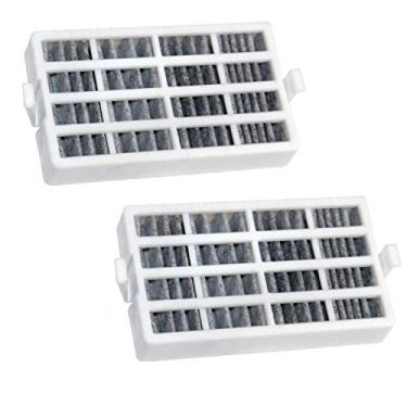 Imagem de HQRP Pacote com 2 filtros de ar para geladeira compatíveis com KitchenAid KRFF707E KRMF706E KFIS29BBBL00 KFIS29BBMS00 KFIS29BBWH00 KFIS29PBMS00 KFIV29PCMS00 KRFF300E KRFF507E KRSF500 Série 5E