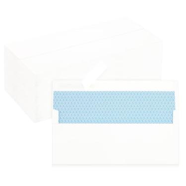 Imagem de Pacote com 200 envelopes empresariais nº 10, envelopes brancos padrão autovedantes, envelopes de correspondência comercial tamanho carta para cheques, faturas, declarações, aniversário, formatura,
