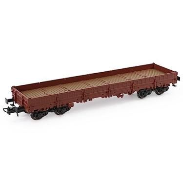 Imagem de C8764 1 Unidade 1:87 Escala HO 40' Acoplador Estilo Europeu Modelo de Carro Lado Baixo Vagão Pintado Modelo Ferroviário (Marrom)