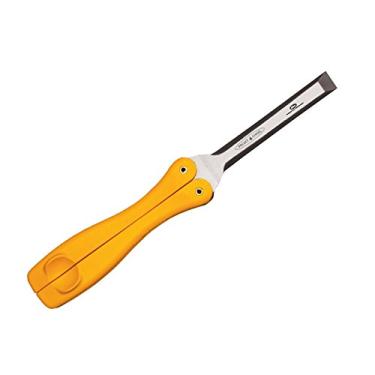 Imagem de FastCap Cinzel de madeira de bolso com alça de nylon dobrável para carpintaria e marcenaria - Aço ferramenta de precisão de 1,27 cm, dureza Rockwell 56-58 - 80494, amarelo
