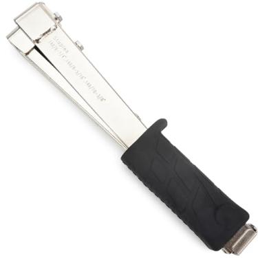 Imagem de IDL Packaging Grampeador de martelo resistente HT-9-11 para grampos de coroa de 10 mm - Grampeador manual de martelo extra eficiente para revestimento de telhados, cercas, instalação de pisos,