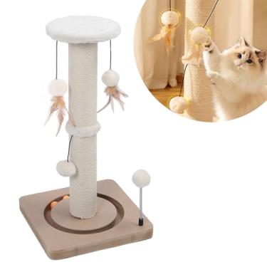 Imagem de Arranhador de Gato Com Aparência Elegante, Design Interativo, Aparência Elegante, Estrutura Estável, Arranhador de Gato Com Brinquedo de Bola para Gato Adulto Grande