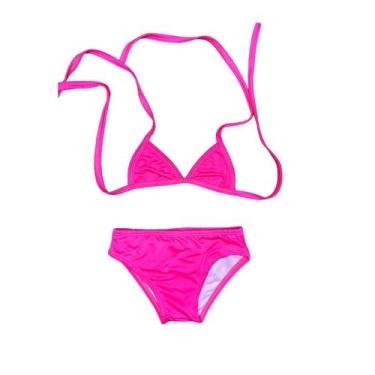 Imagem de Biquíni Cortininha Liso Infantil/juvenil Proteção Uv 50+ - Rey Shop, P