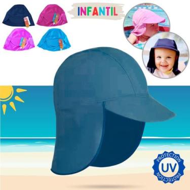 Imagem de Chapéu Boné Bebê Infantil Proteção Solar UV 50+ Praia Piscina Menina M