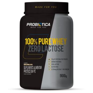 Imagem de Whey sem lactose 100% pure zero 0 lactose 900g probiotica - PROBIÓTICA