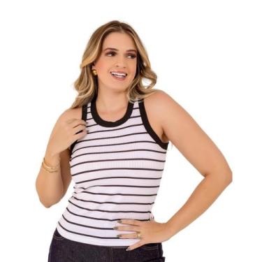 Imagem de Blusinha Feminina Suede Regata Estampadas - Fortaleza Jeans, M, Branco