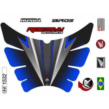Imagem de Adesivo Protetor Tanque Moto NXR Bros 160 H1532 - Resitank