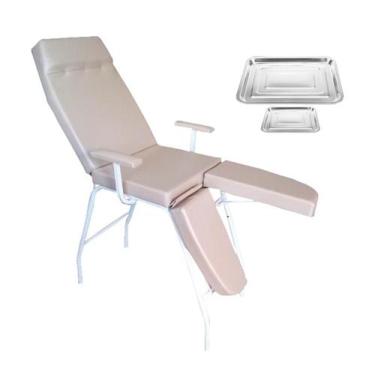 Imagem de Cadeira de Podologia Bege Mecânica Fiscomed