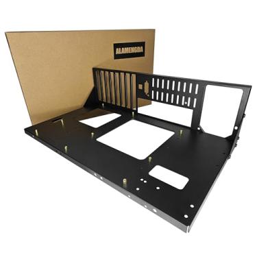 Imagem de ALAMENGDA Bancada de teste de PC DIY, suporte de gabinete aberto para placas-mãe ATX/M-ATX/ITX, design de dissipação de calor de corpo amplo, capa de PC ao ar livre, acessórios de placas-mãe SSD (2)