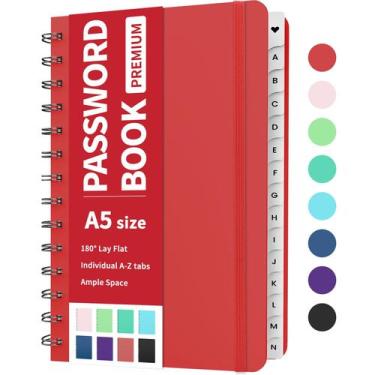 Imagem de Livro de Senhas Forvencer - Password Manager com Diário de Bordo Verme