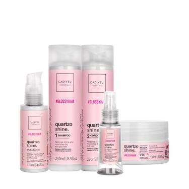 Imagem de Kit Cadiveu Essentials Quartzo Shine Shampoo Condicionador Fluído Máscara e Óleo (5 produtos)