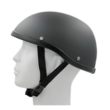 Imagem de Hot Rides Gorro clássico ATV UTV Scooter Scull Cap Novidade (não DOT) OSFM preto liso