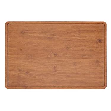 Imagem de Bandeja de chá de madeira GRCFUMO, bandeja de pão de madeira, prato de servir, bandeja de sobremesa de madeira para decoração de sobremesas de frutas de casa de loja de escritório (Large)