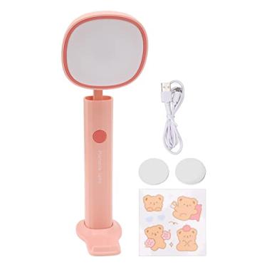 Imagem de Lâmpada de mesa dobrável GRCFUMO, lâmpada de mesa de aprendizagem magnética, lâmpada de mesa recarregável, lâmpada de mesa regulável, lanterna portátil para aprendizagem de leitura (Vermelho)