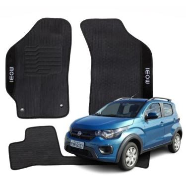 Imagem de Kit Completo com 3P Tapetes Automotivos Específico Fiat Mobi 2016 a 20