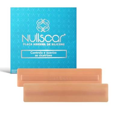 Imagem de NullScar Reta M - Fita de Silicone Adesivo Pós-Cirúrgica para Cicatrizes Médias - Com Óleo de Rosa-Mosqueta e Vitamina E - Reutilizável - 5 x 22cm - Caixa com 2 Unidades