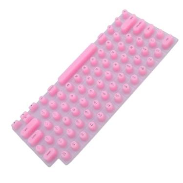 Imagem de Tampa do Teclado de Silicone para Laptop OS X, Protetor de Teclado Elevado para Pro 14 2021 a 2024, Pro 16 2021 a 2024, AIR 13 2022 a 2024, Ar 15 2023 a 2024 (PINK)