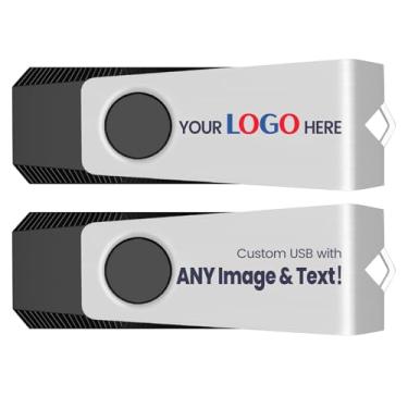 Imagem de Flash Drives personalizáveis de 256 MB, unidade USB 2.0 personalizada Wooolken 10/20/50/100, unidade USB com logotipo gravado (mistas)