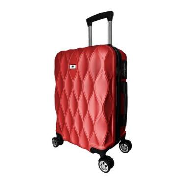 Imagem de MALA DE VIAGEM  MÉDIA EM ABS C/ RODINHAS 360º - EAGLE - AS83, Vermelho