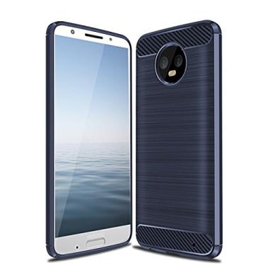 Imagem de Capa para Moto G6 Plus, capa para Moto G6Plus, capa fina de absorção de choque de fibra de carbono Cruzerlite para Moto G6 Plus/Motorola G6 Plus, Azul