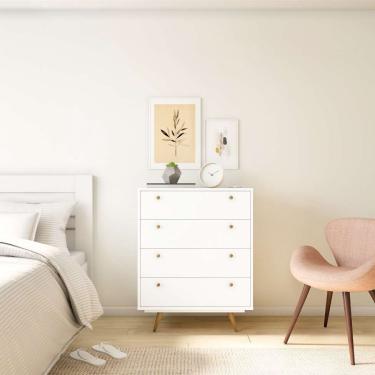 Imagem de Cômoda Retrô Pacajá 4 gv Branca