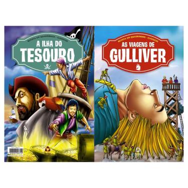 Imagem de Revista em Quadrinhos Clássicos - A Ilha do Tesouro + As Viagens de Guliver