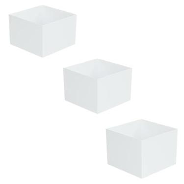 Imagem de Bothyi 3x caixas de acrílico para exibição de alimentos Stands com fundo oco para recipientes de mesa Risers de cubos para figuras de brinquedos de jóias,