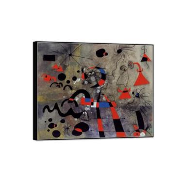 Imagem de MUHJDYC Pôster de arte de parede surrealismo - reprodução de impressões em tela famosa - quadro preto para decoração de sala de estar (escada) 20 x 25 cm - 8 x 10 pol