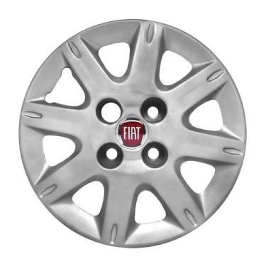 Imagem de Calota Aro 13 072CB-PTA + Emblema Alumínio Fiat V - Garagem Online Gri