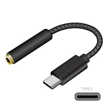 Imagem de Adaptador USB-C para conector de fone de ouvido de 3,5 mm, cabo dongle de entrada auxiliar tipo C para áudio sem conector de fone de ouvido USB-C-Phones da Cellet