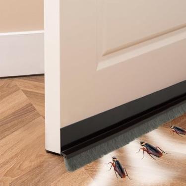 Imagem de Afyinchd Vedação Inferior Para Porta De Correr - 39" Com Bloqueador Borracha Escova, Reduz O Ruído Sob A Externa, Varre Brisa, À Prova Som, Frio No Inverno