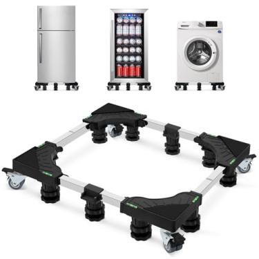 Imagem de Nefish Base De Suporte Para Máquina Lavar Tamanho Normal 24 A 31 Polegadas Atualizada Com 4 Rodas E 10 Pés Altura, Lavadora Secadora, Mini Geladeira, Pedestal Eletrodomésticos