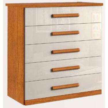 Imagem de Cômoda para quarto 5 gavetas corrediças telescópicas - Toronto-Nature/Off - Bianchi Móveis