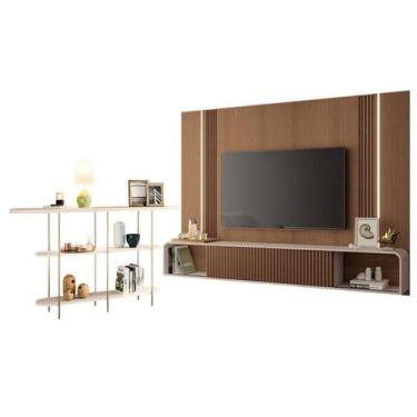 Imagem de Home Suspenso Empire Castanho Off White E Aparador Infinity Off White-