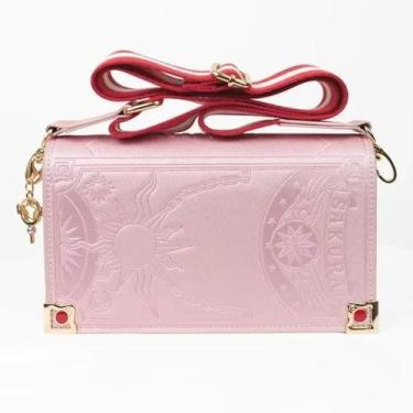 Imagem de Bolsa Crossbody KINOMOTO SAKURA Lolita - Rosa, Alça Larga, Estilo para
