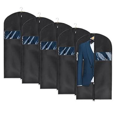 Imagem de Univivi Garment Bag Suit Bag para armazenamento e viagem 43 polegadas, protetor anti-traça, capa lavável para camiseta, jaqueta, ternos, casacos, conjunto de 5