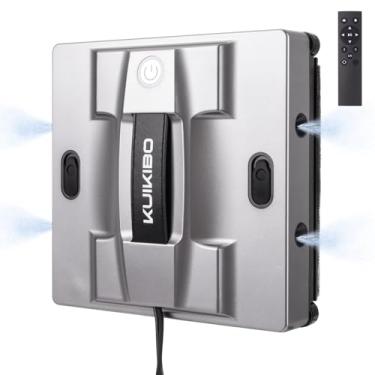 Imagem de KUIKIBO Robô de limpeza de janelas K1 com 4 bicos de pulverização robótico 6000Pa, limpador de janela, robô de lavagem automática com detecção de bordas, robô de limpeza de vidro de baixo ruído para