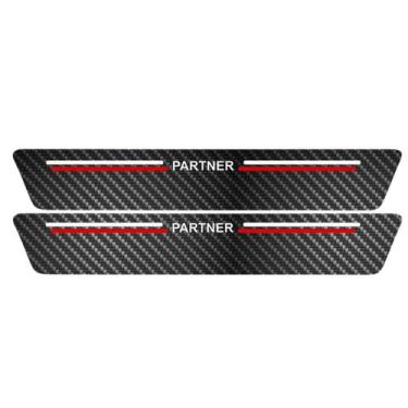 Imagem de Kit Soleira Protetora Porta Premium Red Carbono Partner 2 PT - Jhow Ad