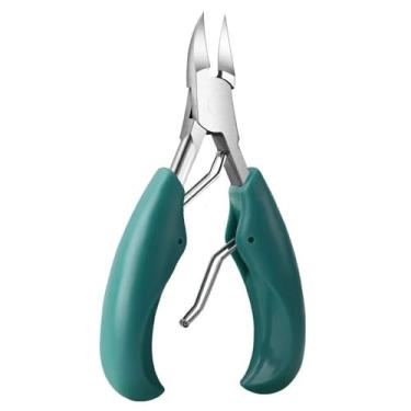 Imagem de Alicate para unhas dos pés, removedor de unhas encravadas, alicate para nariz, tesoura para cutículas, ferramentas para cortar unhas, pedicure e manicure, verde-escuro