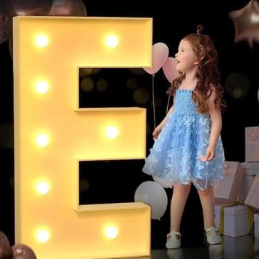 Imagem de Letras iluminadas, letreiro de LED com 26 letras, decoração de parede com alfabeto para festa em casa, bar, casamento, aniversário, festival, operado por bateria