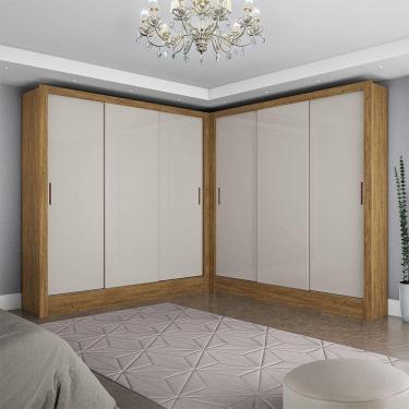 Imagem de Closet Casal Duplo Dubai 6 Portas 6 Gavetas Cinamomo